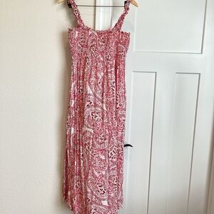 Calvin Klein Paisley Sleeveless Midi Dress